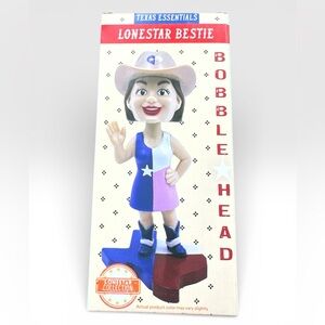 Texas Essentials Lonestar Bestie Bobble Head Figure 7" Tall Collectible